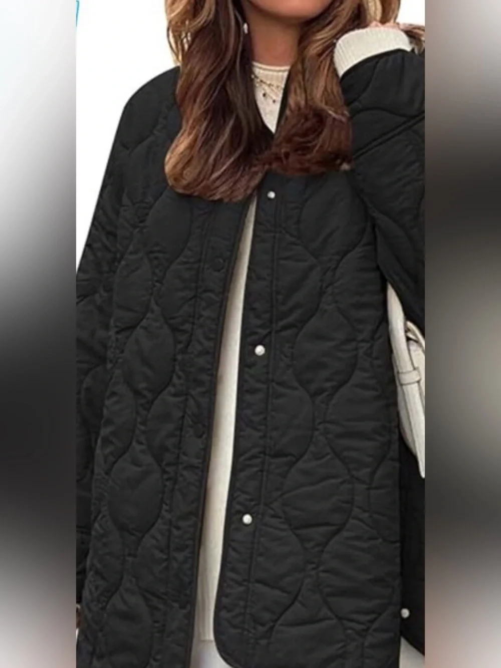 Love Tree Black Quilted Long Shirt Jacket Small - Picture 1 of 7